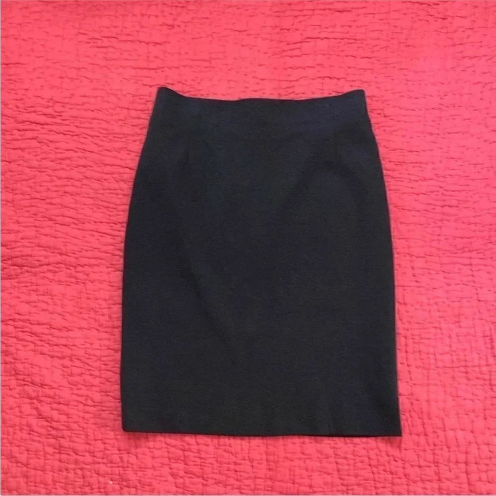 Akris Punto Classic Black/navy Pencil Skirt, US8